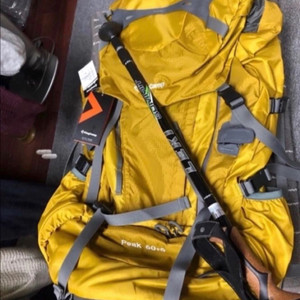 배낭 캠핑 세계일주가방+leki summit 스틱 이미지