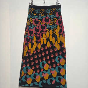 미쏘니 패턴 울혼방 니트 롱스커트 멀티컬러(S) 이미지