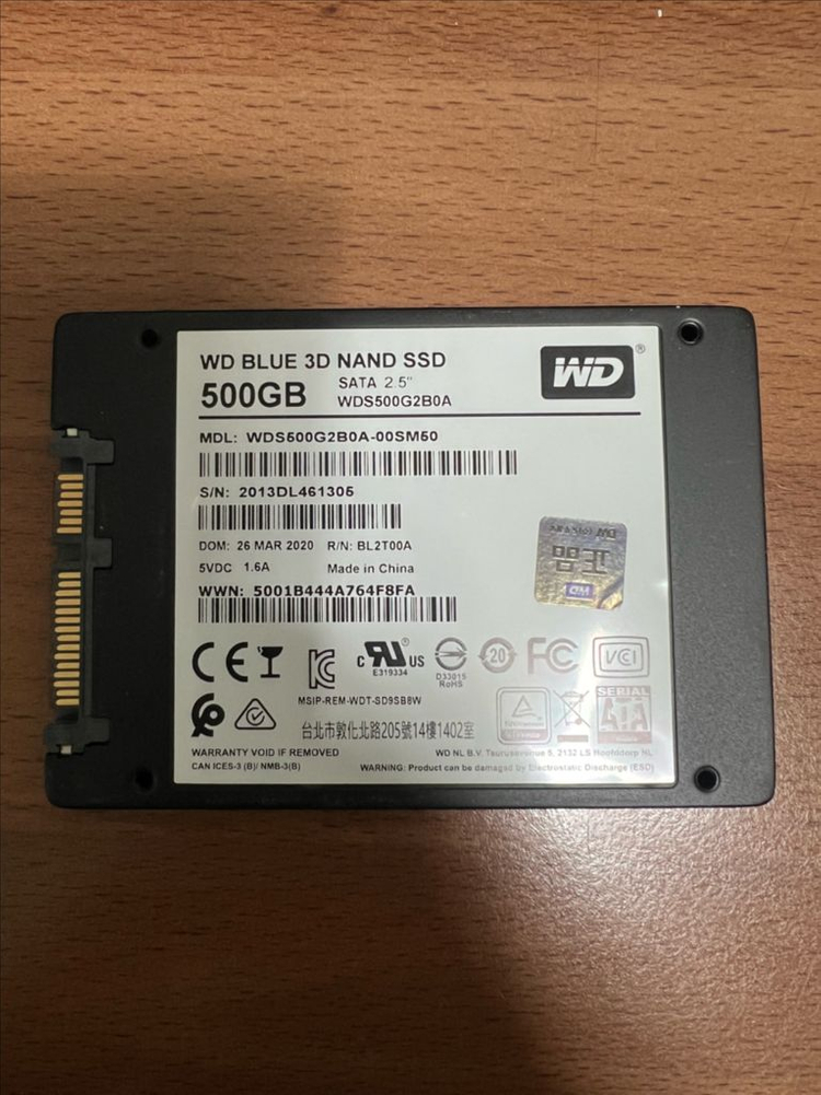 wd blue ssd 500gb 팝니다.--1