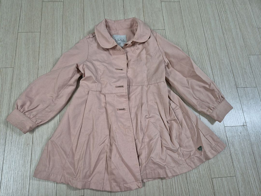 엘르 여아 핑크 봄 가을 트렌치 코트 110 이미지