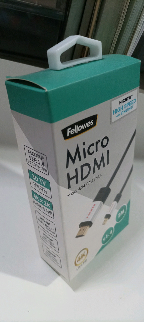 미개봉 새상품 Fellowes Micro HDMI 케이블 2M--1