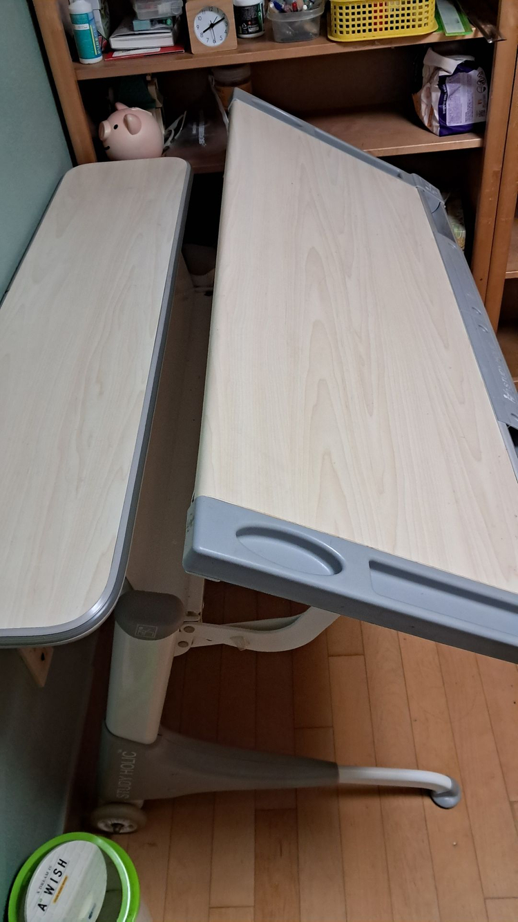 각도조절 책상 + 책장 세트--1