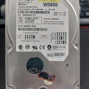 wd ide hdd 80gb wd800bb 하드디스크 3.5