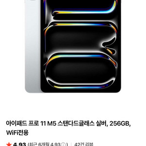 아이패드 프로 11 M5 실버 256GB WiFi 이미지