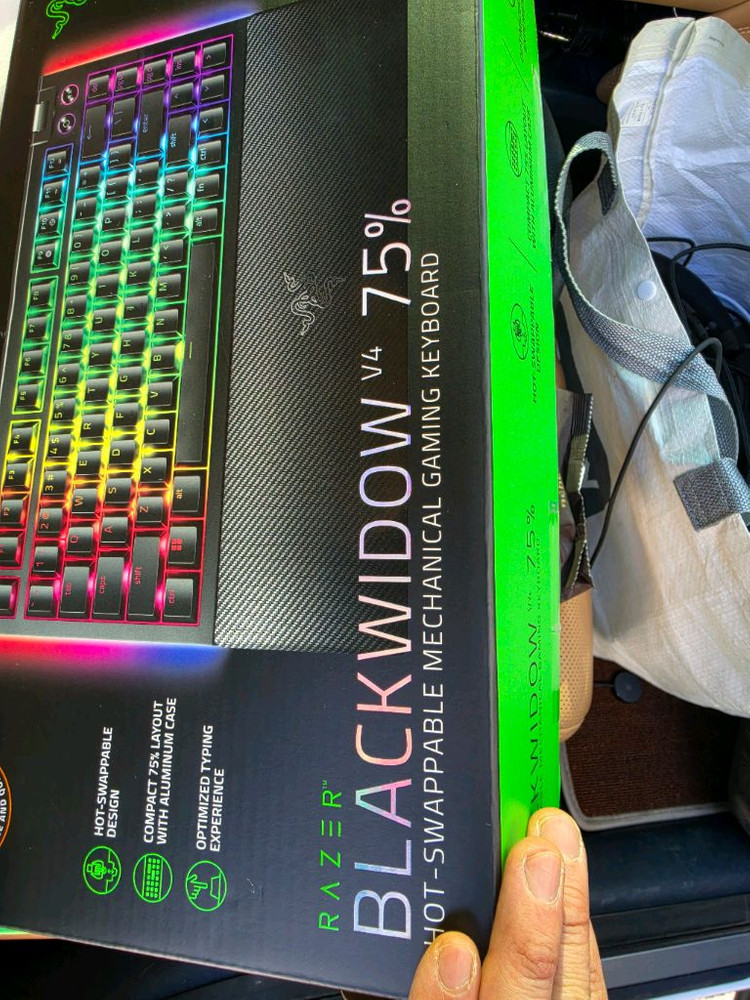 레이저 v4 75% 축옐로 주황 2개 키보드 윤활셋트 팝니다.--1