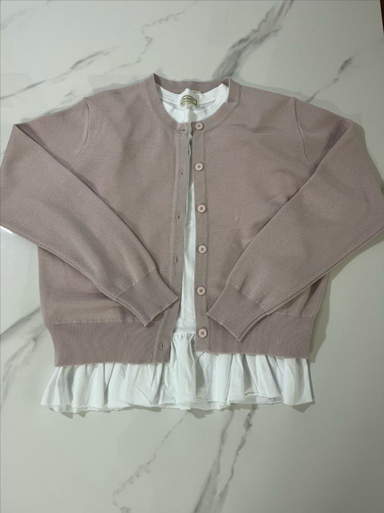 98도씨 가디건 + 프릴 티셔츠 이미지