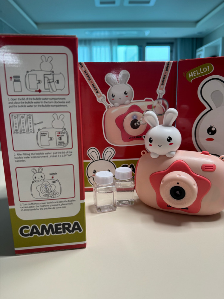 핑크토끼 버블 카메라 비눗방울 (새상품)--2