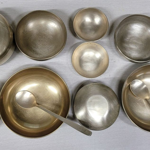 놋 방자유기 밥국그릇총14p