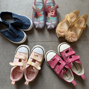 미니멜리사 젤리슈즈 2종 컨버스 운동화 2종 총 4개 일괄 여자아이 구두