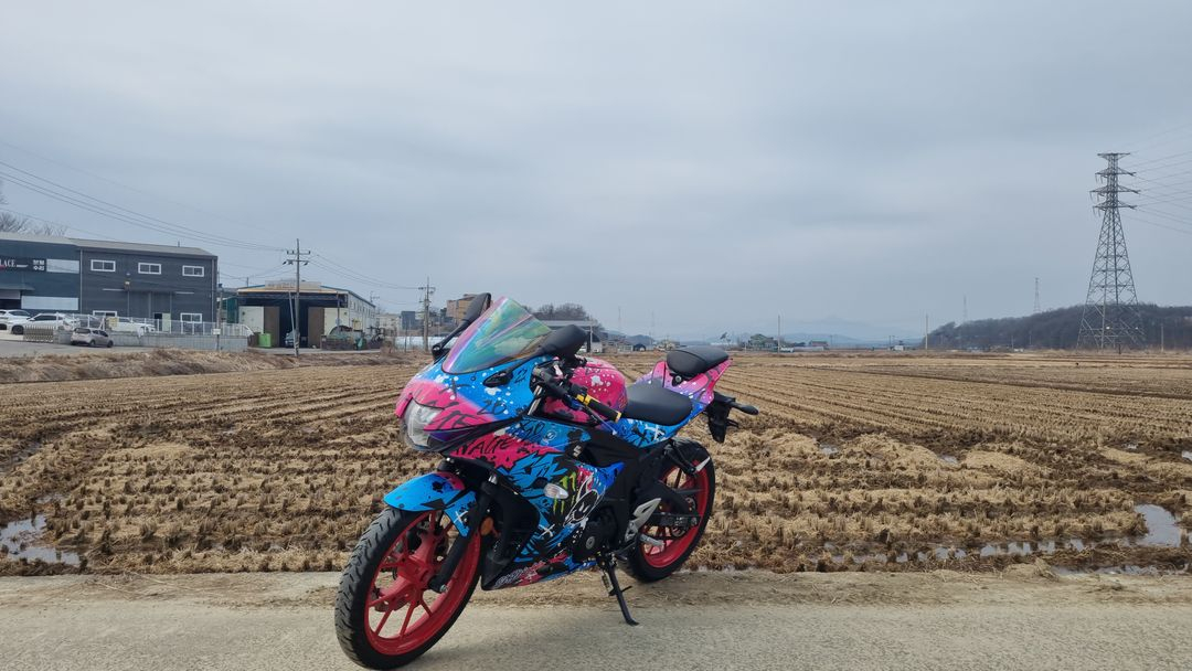 스즈키 GSX R 125 23년식/딱2만키로수/머플러튜닝/검빨/급매 이미지