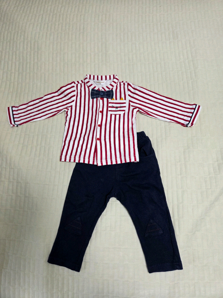 해피랜드 남아유아옷 상하복 100--1