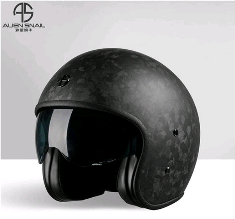ALIEN SNAIL 카본 패턴 오픈페이스 헬멧 무광 유광 XL. 2XL 이미지