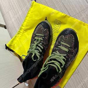 리닝 레인저 배드민턴화 블랙오렌지 275mm 새제품