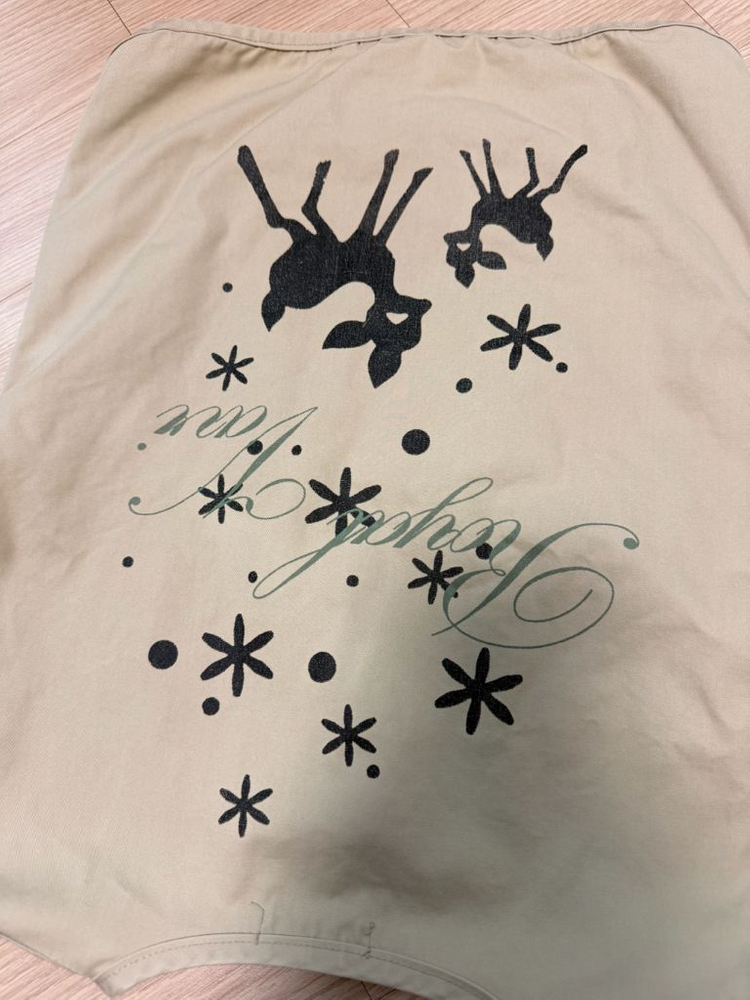 베이지 자켓 면 바람막이+ 블루독 주황퀼팅 조끼 80-90 사이즈 정도 이미지