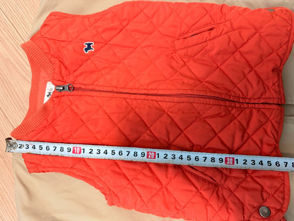 베이지 자켓 면 바람막이+ 블루독 주황퀼팅 조끼 80-90 사이즈 정도 이미지