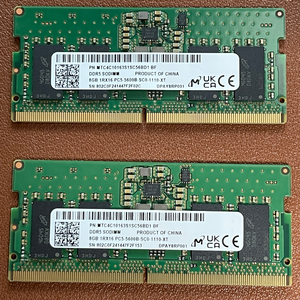 마이크론 DDR5 5600 8GB x2 16GB 노트북램 메모리 세트