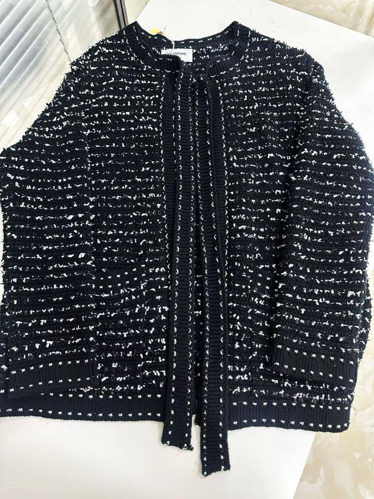 톰브라운 트위드 디테일 오픈 가디건--4