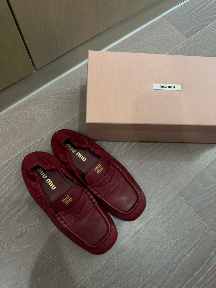 최종가>miumiu 미우미우 나파가죽 로퍼--3