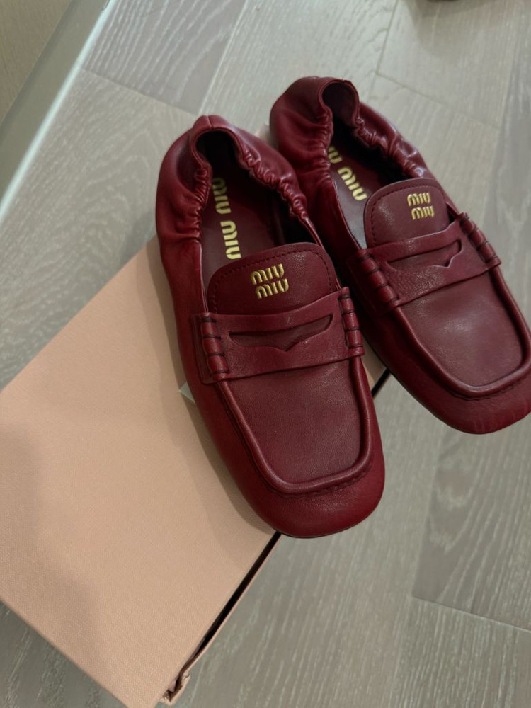 최종가>miumiu 미우미우 나파가죽 로퍼--4