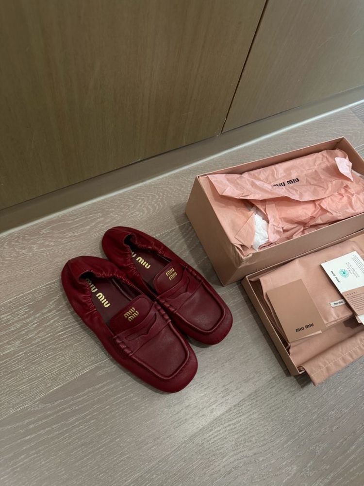 최종가>miumiu 미우미우 나파가죽 로퍼--8