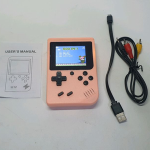 휴대용 레트로 미니 게임기 핑크 이미지