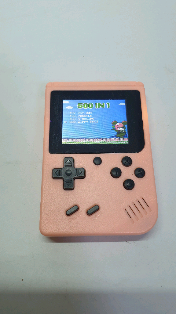휴대용 레트로 미니 게임기 핑크 이미지