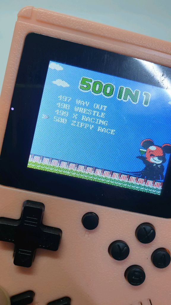 휴대용 레트로 미니 게임기 핑크 이미지