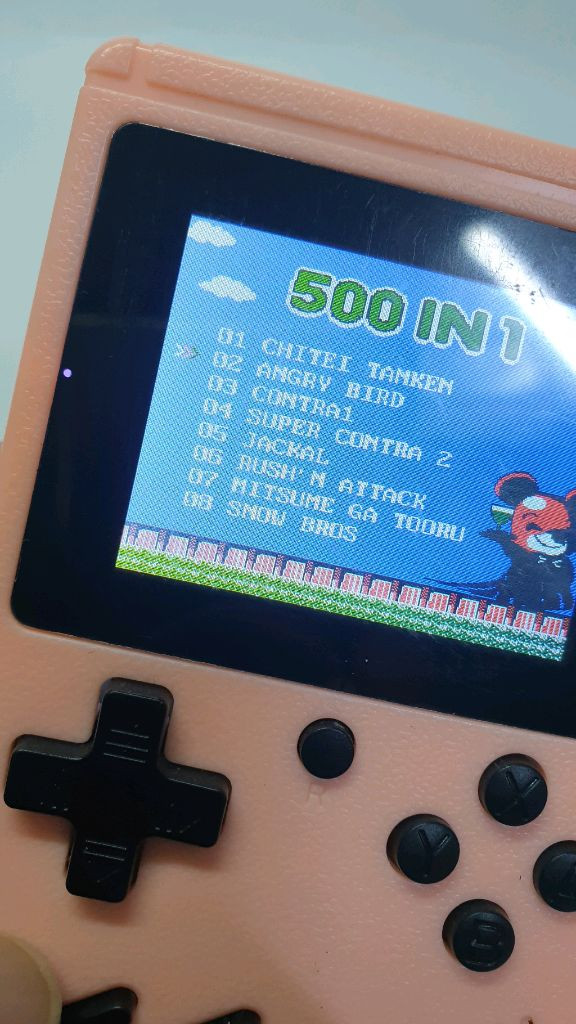 휴대용 레트로 미니 게임기 핑크 이미지