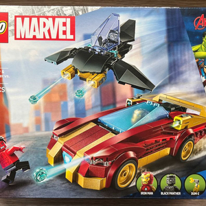 레고 76310 마블 아이언맨 자동차와 블랙팬서 대 레드헐크