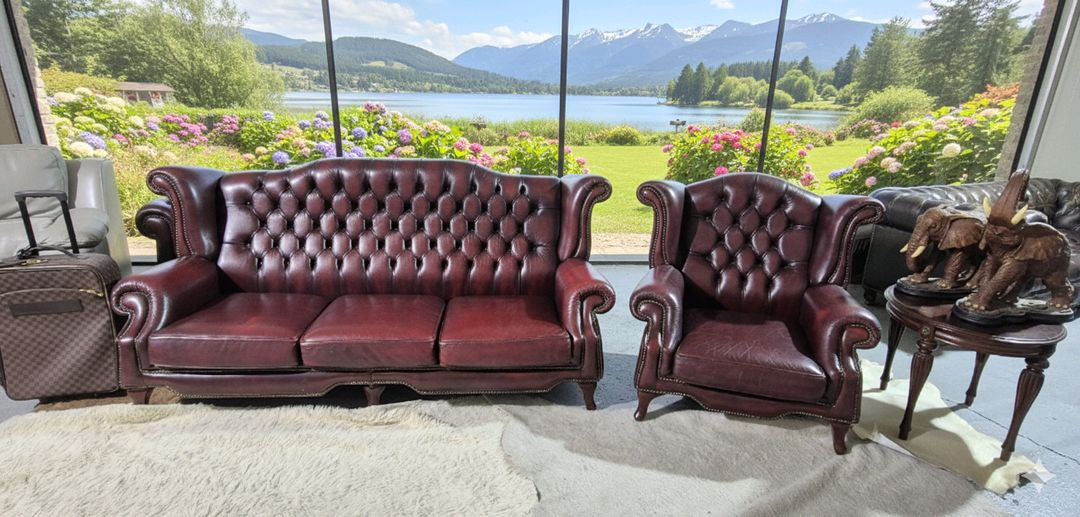 체스터필드 이태리 마스트로또 전체 천연가죽3+1인 소파 이미지