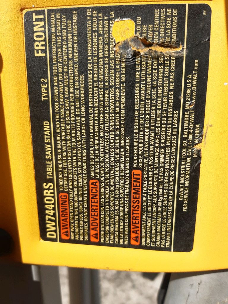 디월트 테이블쏘+스탠드 이미지