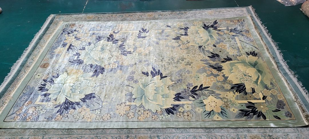 티베트 핸드메이드 대형 실크 카페트 - TI170 - 이미지