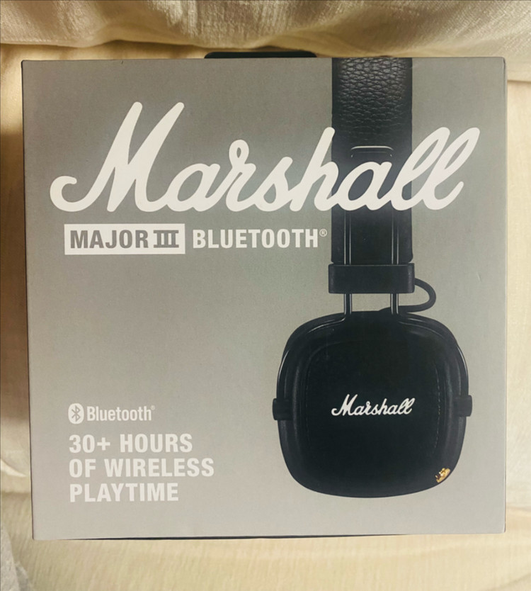 (미개봉 새상품) 마샬 메이저3 블루투스 헤드폰 블랙--4