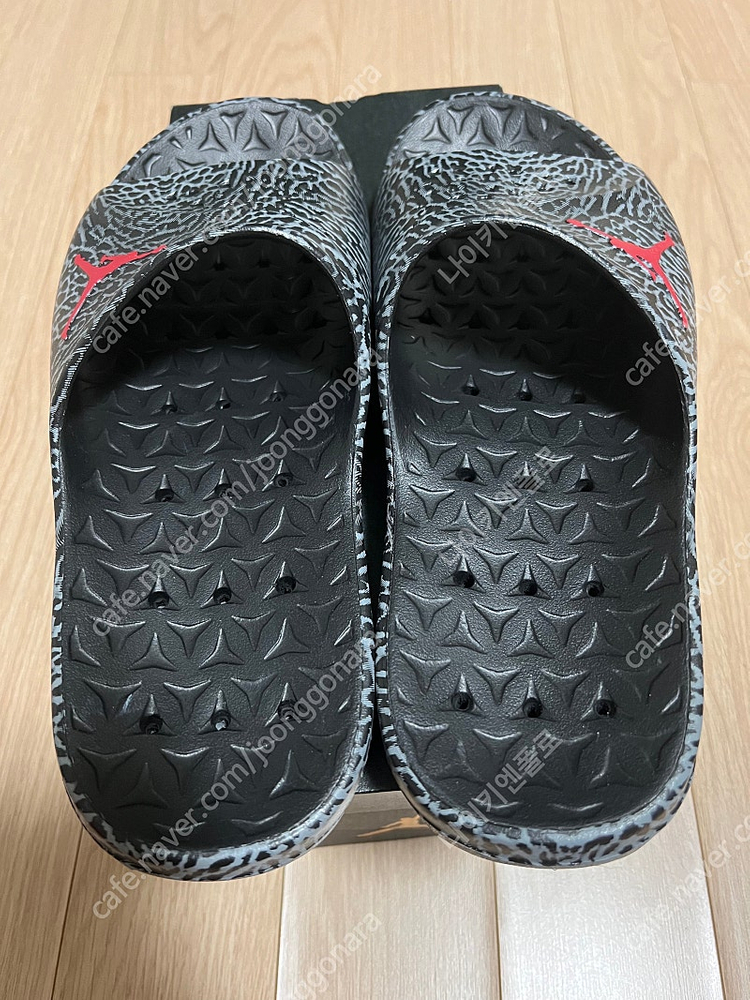(새상품)조던 슈퍼플라이 팀 슬라이드 GR 블랙코끼리 280사이즈 이미지