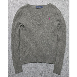 폴로 랄프로렌 울 캐시미어 케이블 브이넥 니트 M 이미지