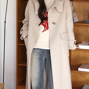 **새상품** 오트밀 자타라 핸드메이드 코트 이미지