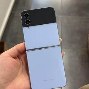 무잔상)갤럭시Z플립4 블루 256GB Y1579 이미지