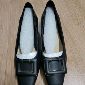 여성)블랙 플랫 슈즈 단화(새상품250m)