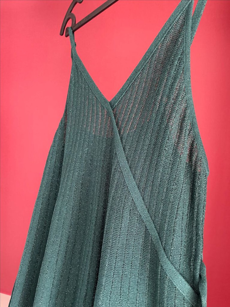 COMPAGNA 꼼빠니아 그린 민소매 니트 롱원피스 55--2