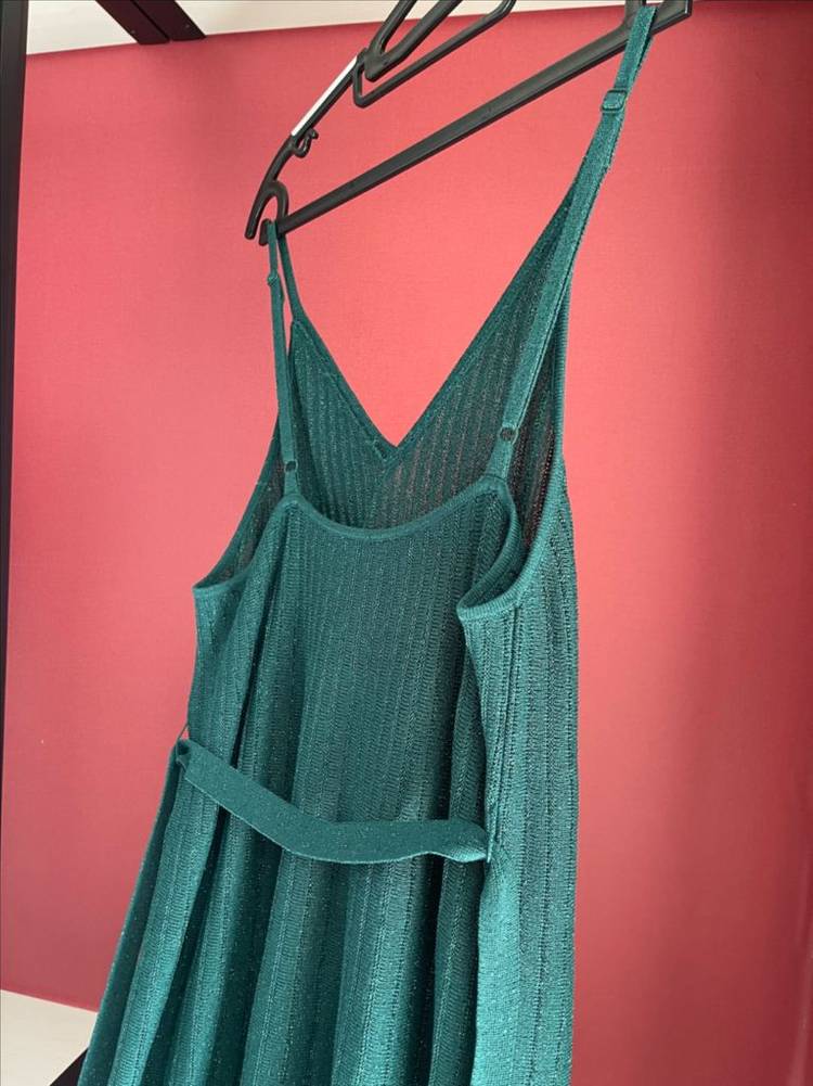 COMPAGNA 꼼빠니아 그린 민소매 니트 롱원피스 55--3