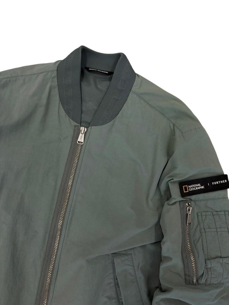 내셔널지오그래픽 나일론 항공점퍼 자켓 카키 (L)--1