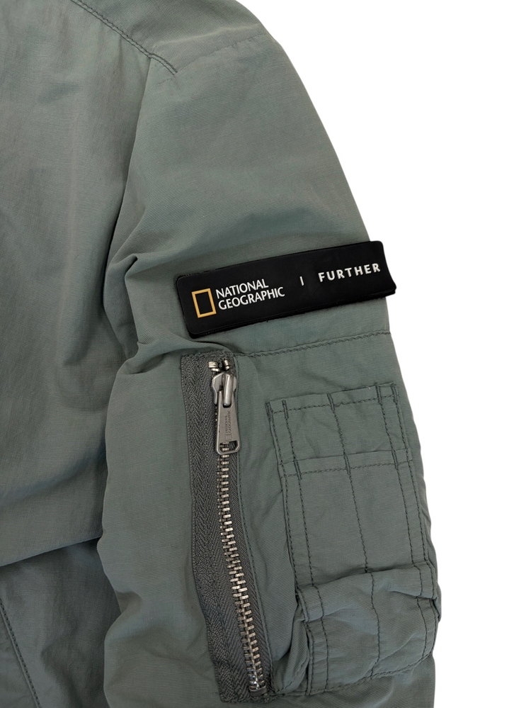 내셔널지오그래픽 나일론 항공점퍼 자켓 카키 (L)--3