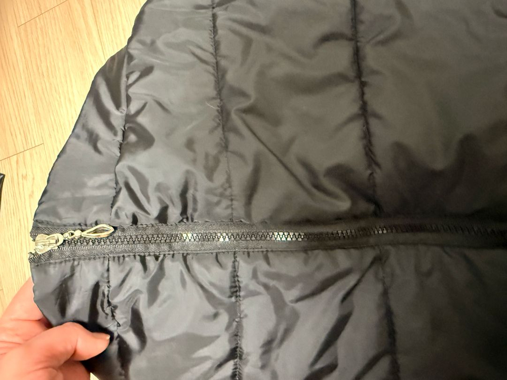 패딩 블랙 롱 스커트 경량 퀼팅 치마 445566사이즈 정도 이미지