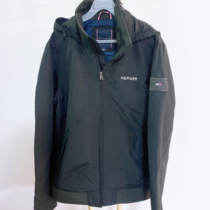 (L)타미힐피거남자블랙후드블루종자켓