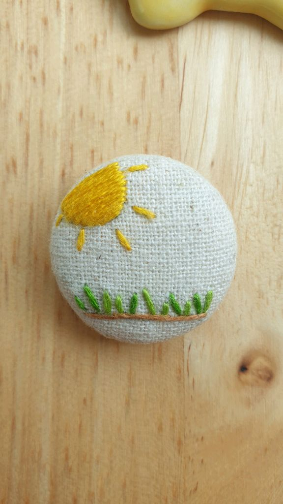 프랑스자수 미니 브로치/배지(그림일기)--1