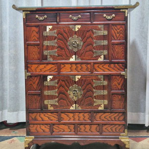 전통고가구 인테리어 이층장 이미지