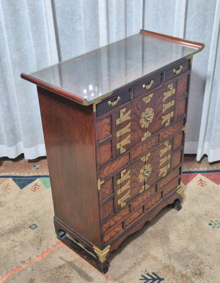 전통고가구 인테리어 이층장 이미지