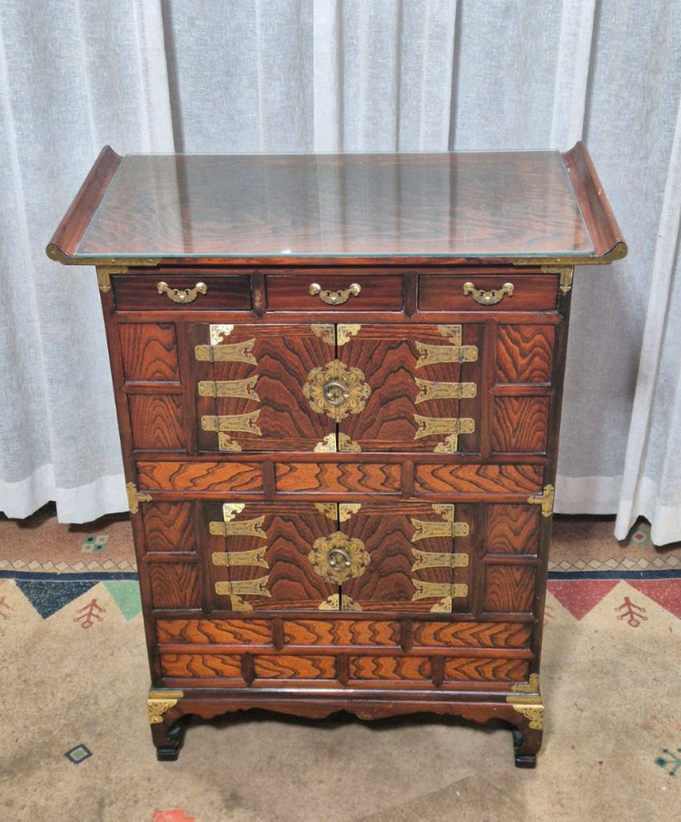 전통고가구 인테리어 이층장 이미지