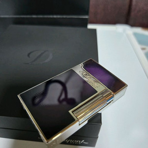 [새상품,한정판,풀세트] 듀퐁라이터 라인2 신형 ca16260 아뜰리에 퍼플 쌍불 듀퐁 라이타