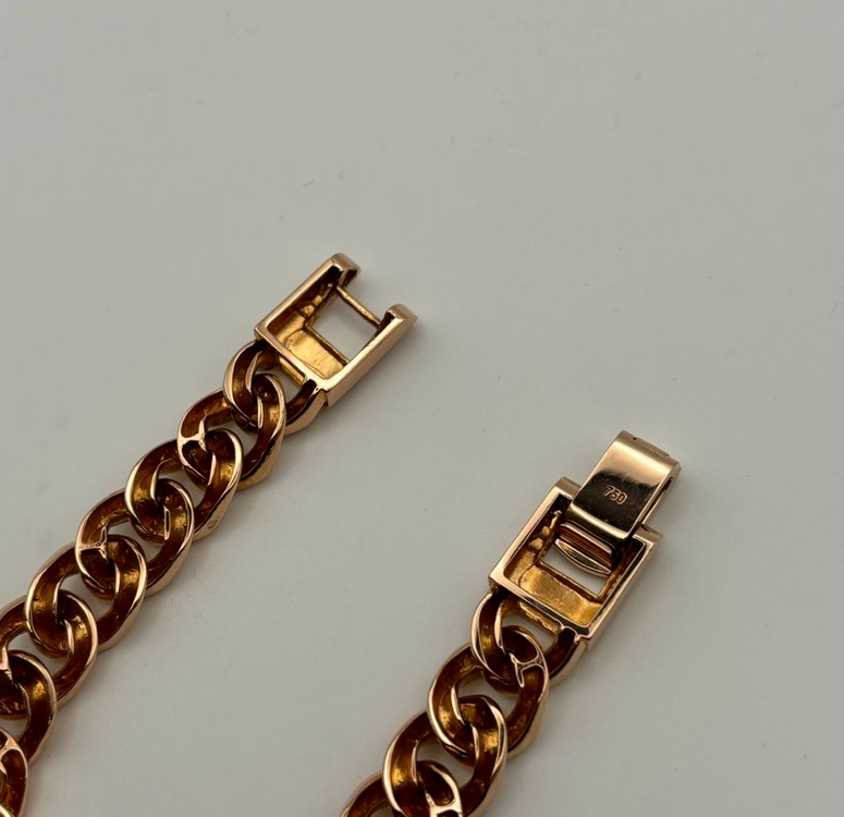 18k 광폭체인팔찌 10.58돈 남자금팔찌 이미지